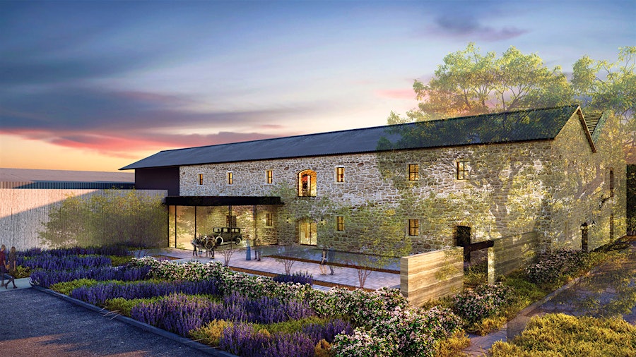 Plans show Beaulieu Vineyard's 1885 stone winery will be cleaned and restored and a new tasting courtyard added. Georges de Latour’s original 1925 Cadillac will be displayed.